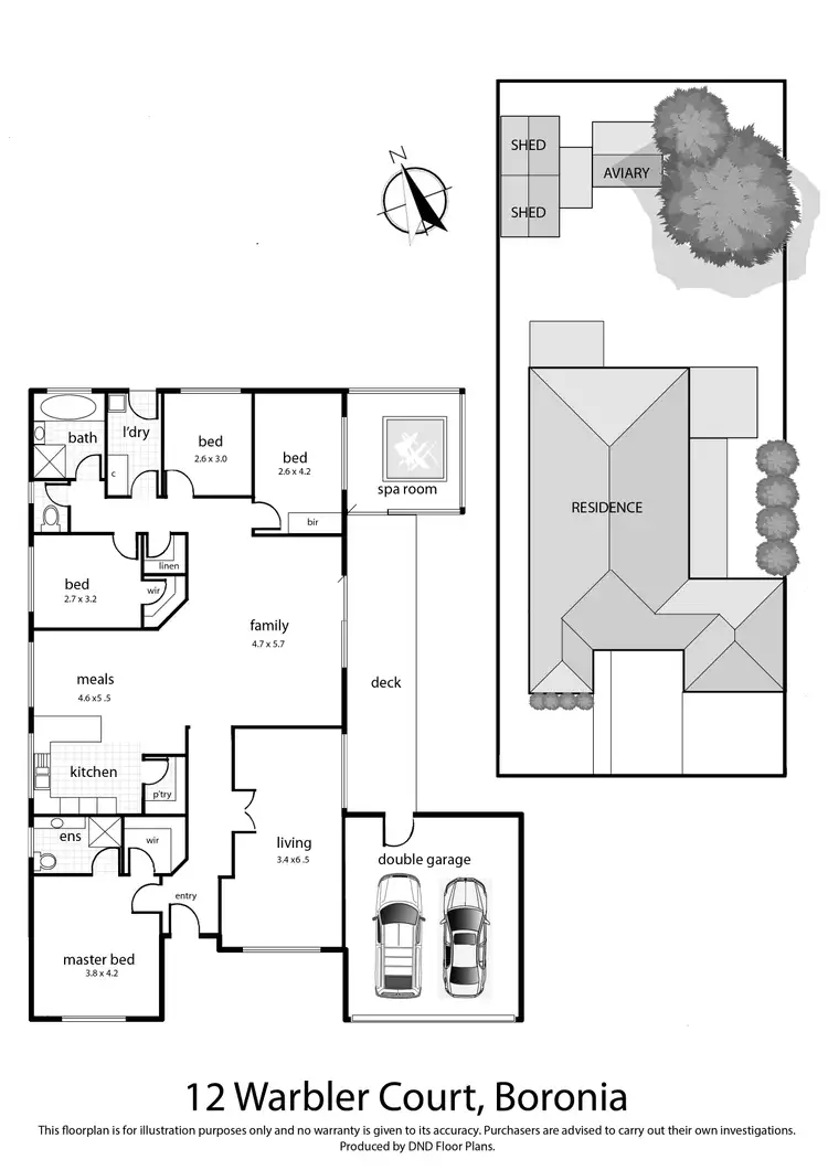 Floorplan of Homely house listing, 12 Warbler Court, Boronia VIC 3155