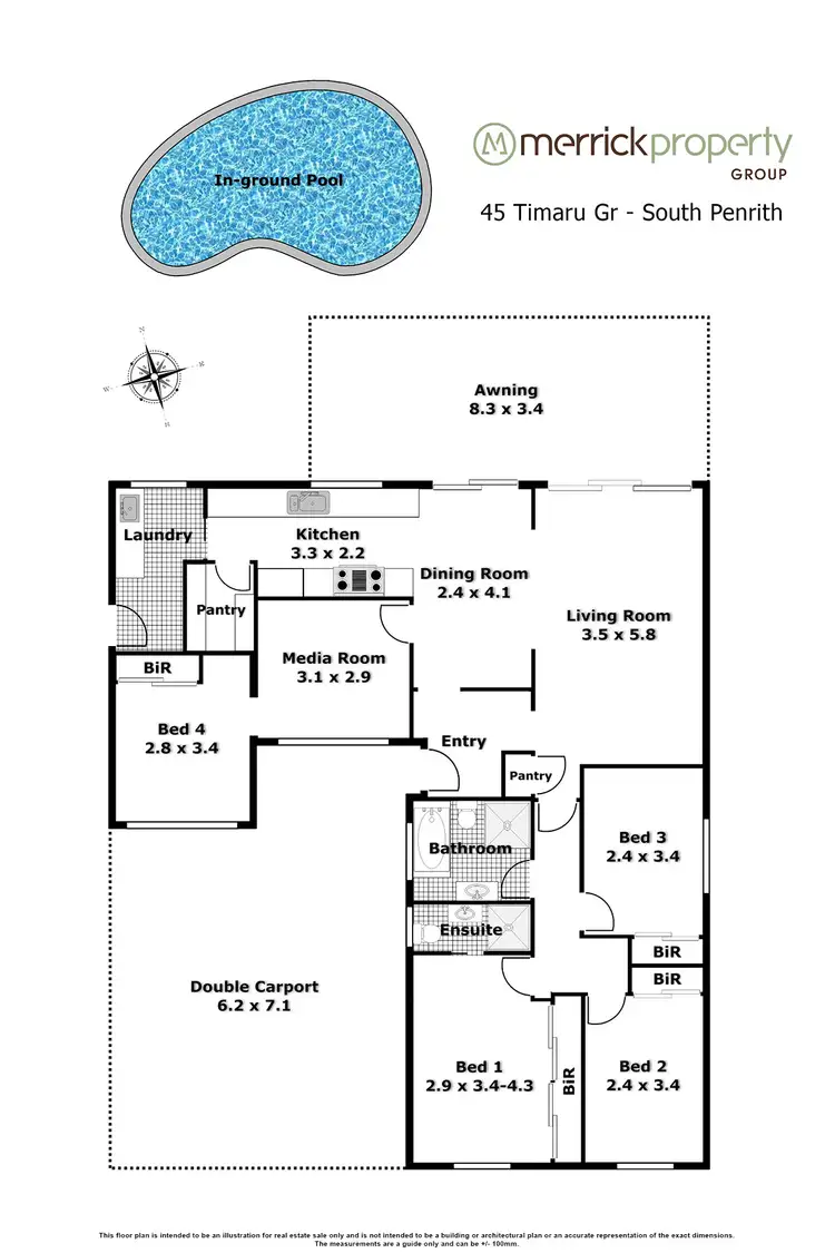 Floorplan of Homely house listing, 45 Timaru Grove, South Penrith NSW 2750