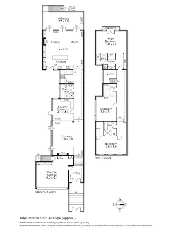 Floorplan of Homely townhouse listing, 7 Merriwee Crescent, Toorak VIC 3142
