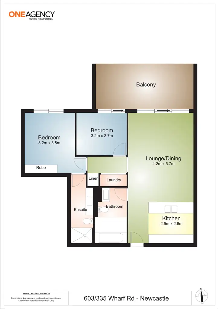Floorplan of Homely apartment listing, 603/335 Wharf Road, Newcastle NSW 2300