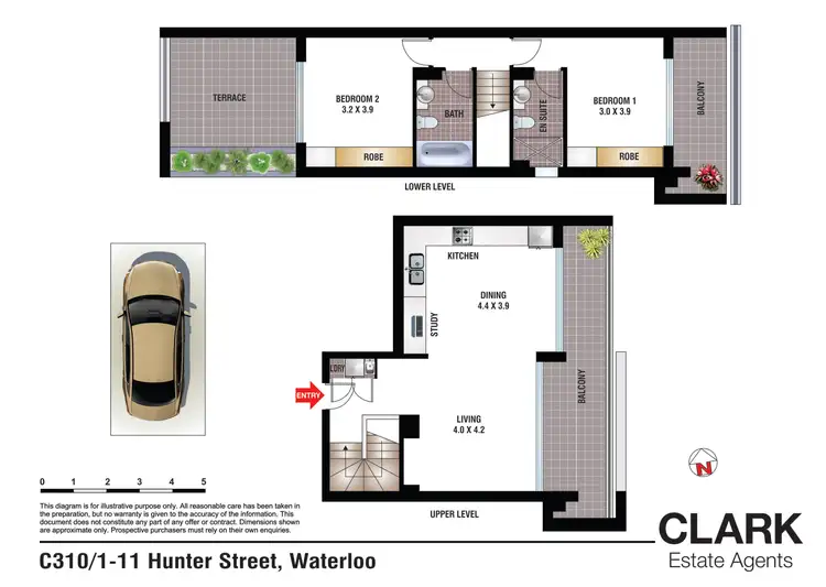 Floorplan of Homely apartment listing, C310/5 Hunter Street, Waterloo NSW 2017