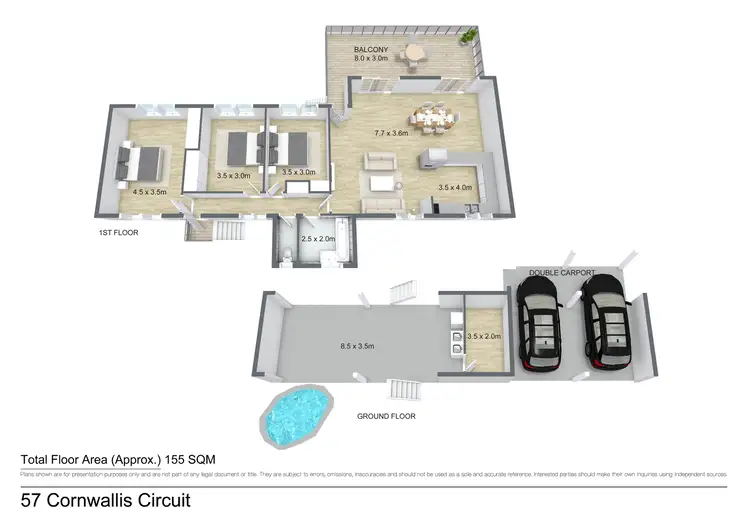 Floorplan of Homely house listing, 57 Cornwallis Circuit, Gray NT 830