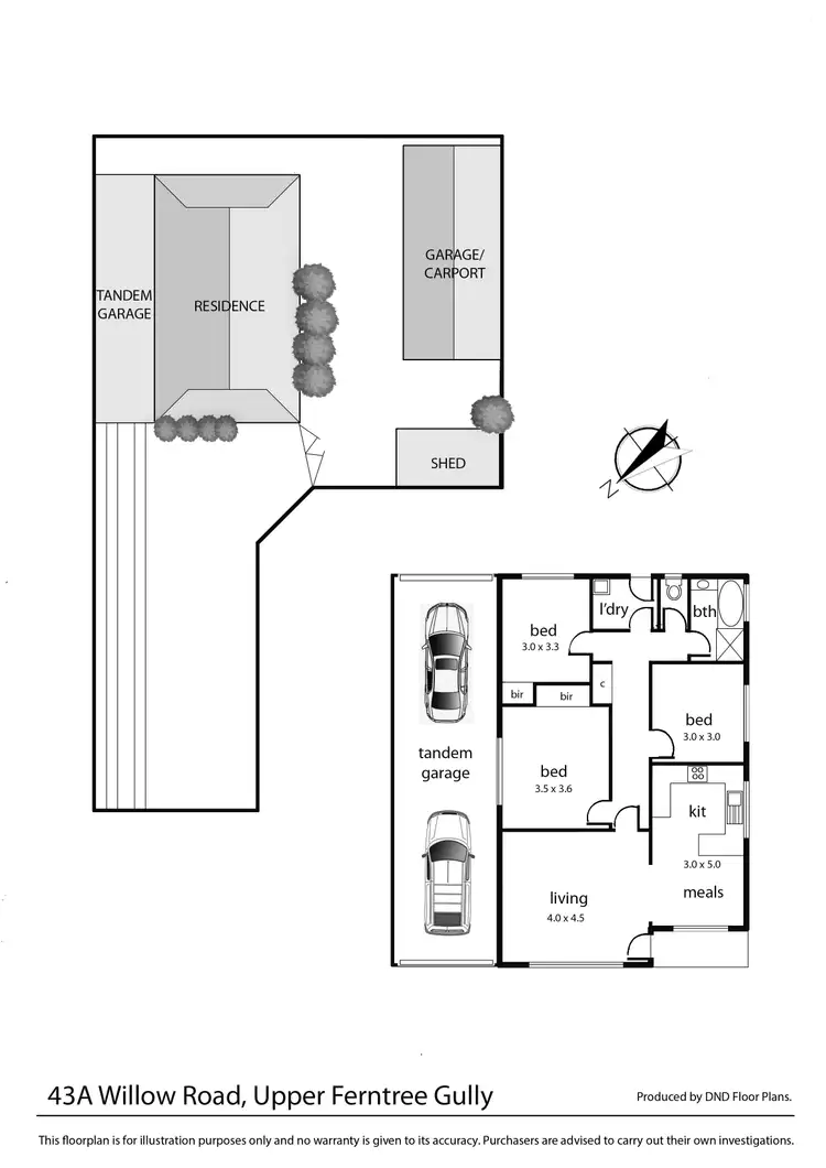Floorplan of Homely house listing, 43A Willow Road, Upper Ferntree Gully VIC 3156