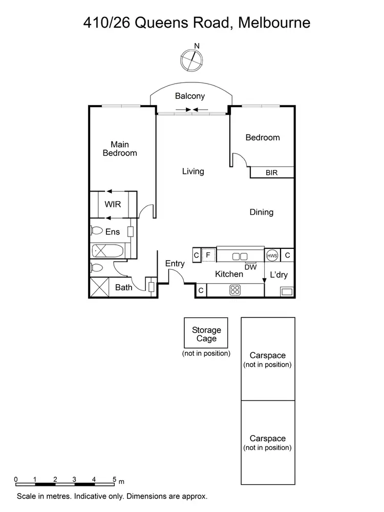 Floorplan of Homely apartment listing, 410/26 Queens Road, Melbourne VIC 3000