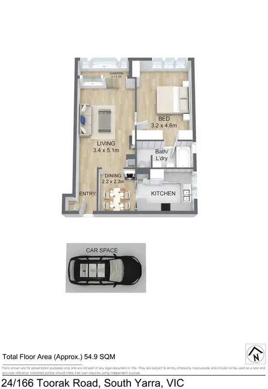 Floorplan of Homely apartment listing, 24/166 Toorak Road West, South Yarra VIC 3141