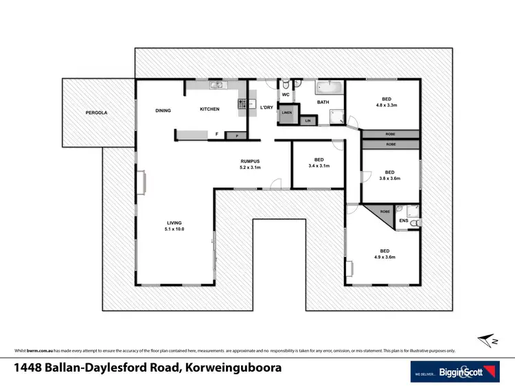 Floorplan of Homely house listing, 1448 Ballan-Daylesford Road, Korweinguboora VIC 3461