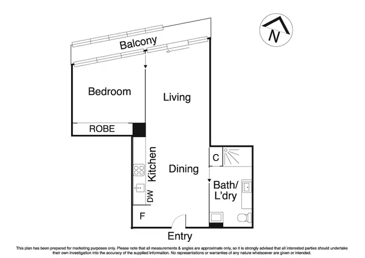 Floorplan of Homely apartment listing, 1211/565 Flinders Street, Melbourne VIC 3000