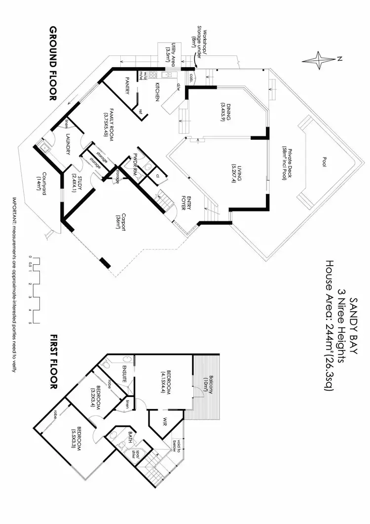Floorplan of Homely house listing, 3 Niree Heights, Sandy Bay TAS 7005
