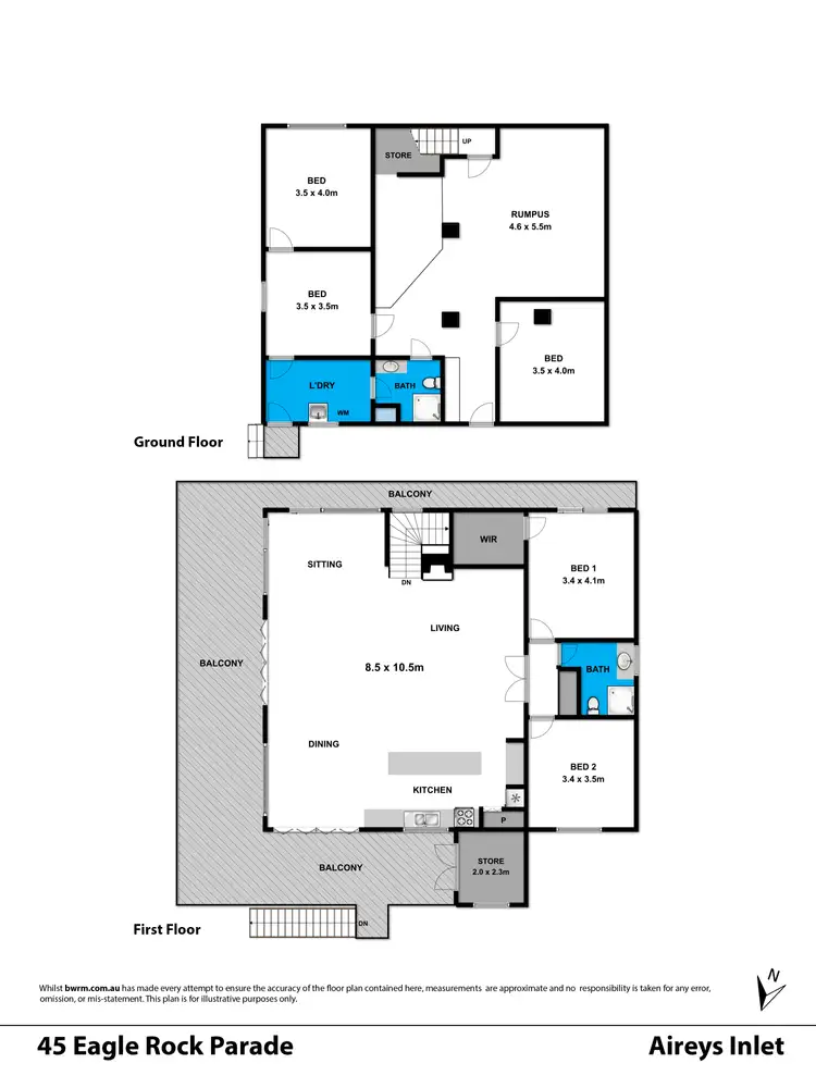 Floorplan of Homely house listing, 45 Eagle Rock Parade, Aireys Inlet VIC 3231