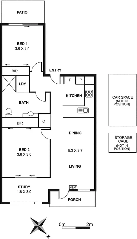 Floorplan of Homely apartment listing, 1/37 Kensington Street, Kensington VIC 3031