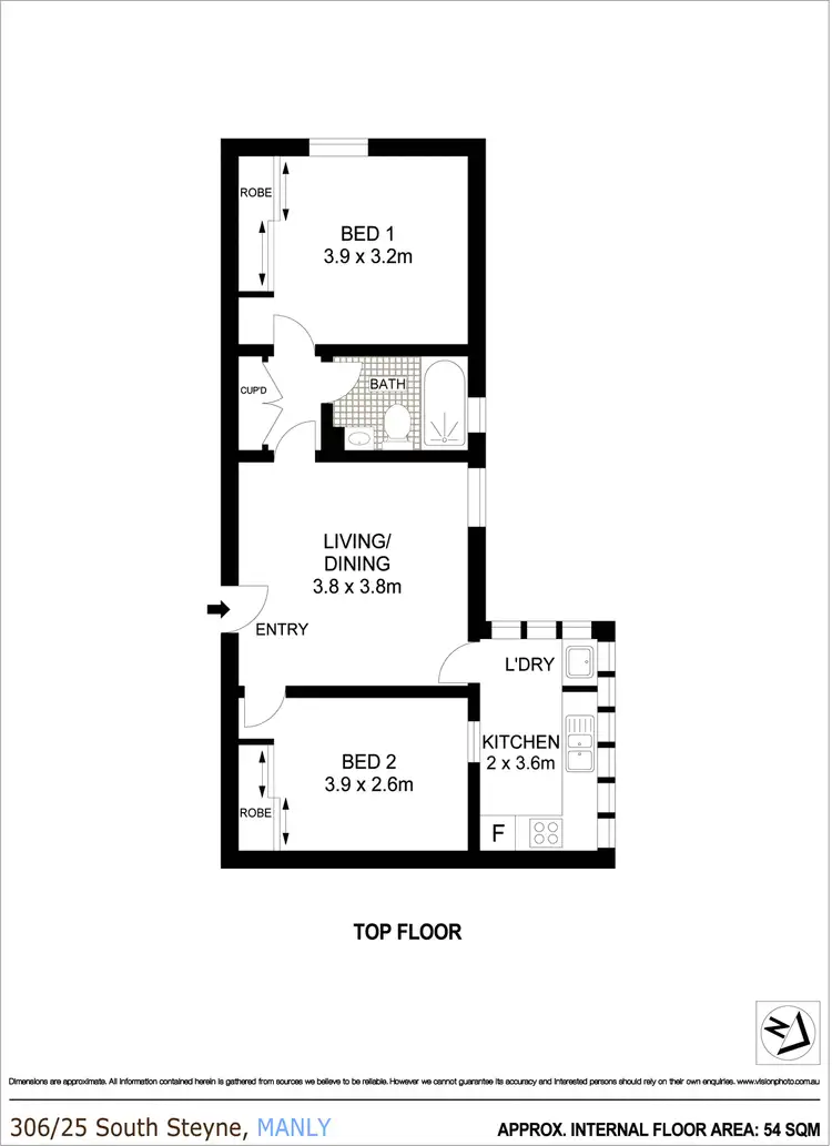 Floorplan of Homely apartment listing, 306/25 South Steyne, Manly NSW 2095