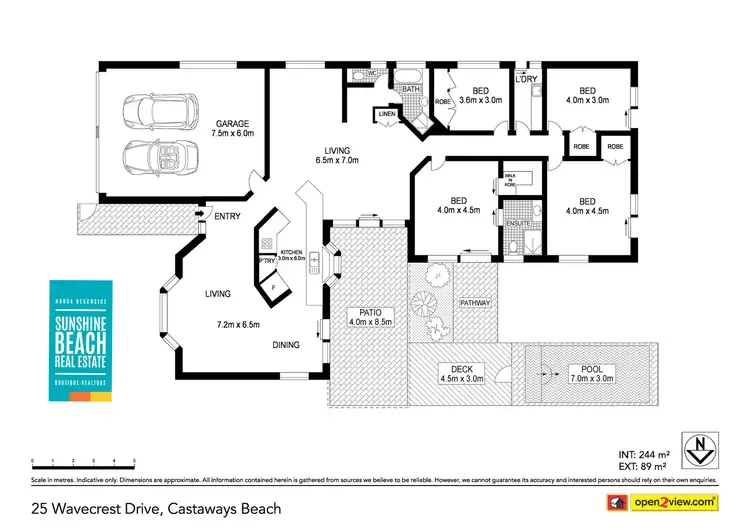 Floorplan of Homely house listing, 25 Wavecrest Drive, Castaways Beach QLD 4567