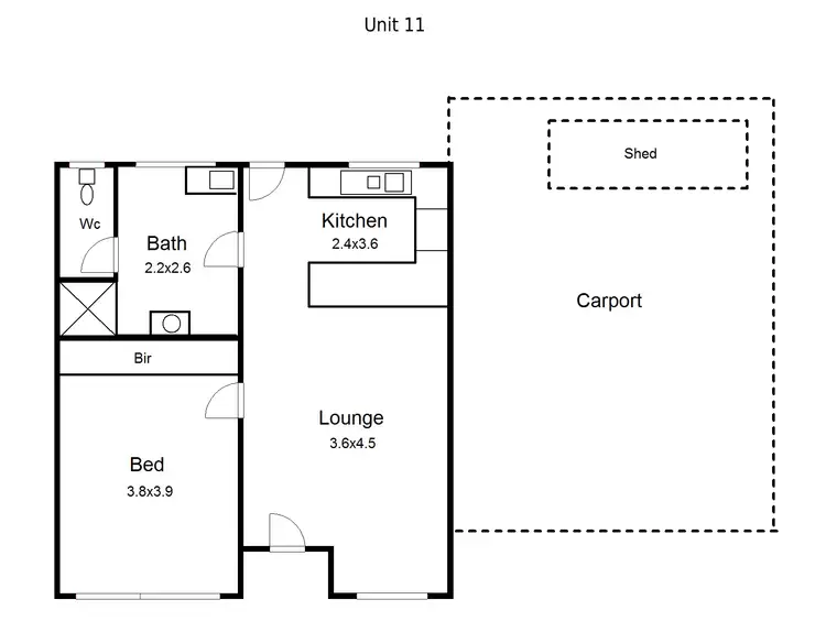Floorplan of Homely flat listing, 11/1110 Gregory Street, Lake Wendouree VIC 3350