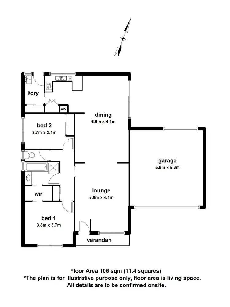 Floorplan of Homely unit listing, 2/3 Halsey Street, Ferntree Gully VIC 3156