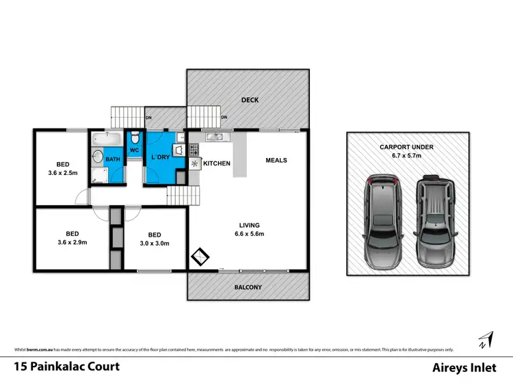 Floorplan of Homely house listing, 15 Painkalac Court, Aireys Inlet VIC 3231
