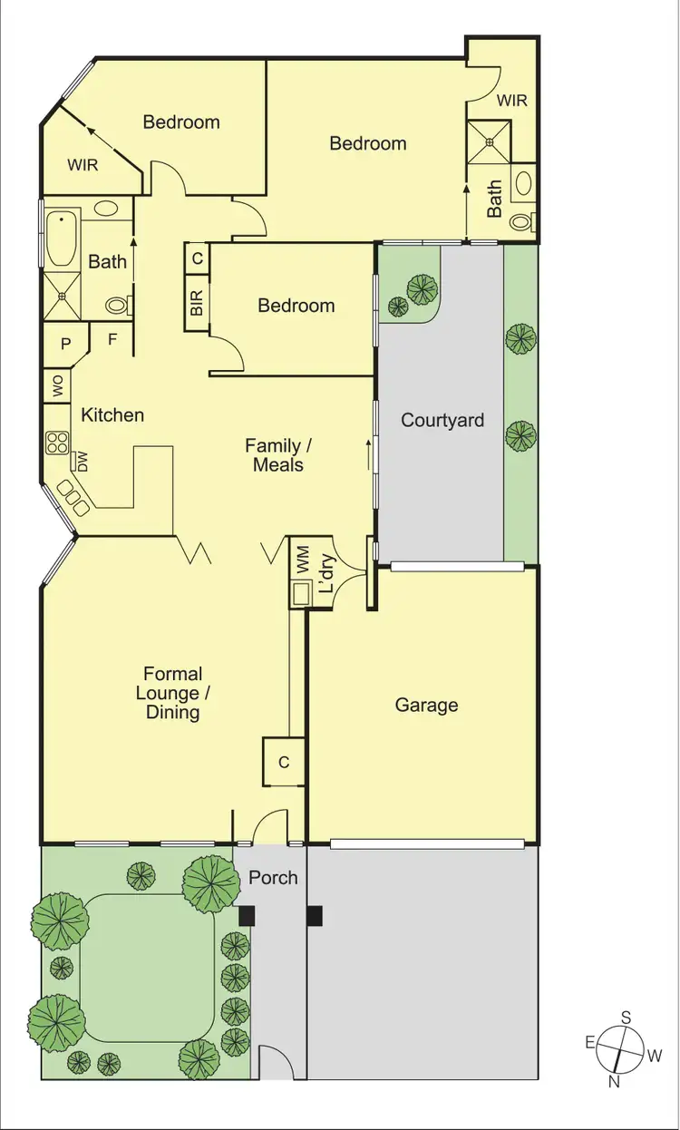 Floorplan of Homely villa listing, 1/50 Bundeera Road, Caulfield South VIC 3162