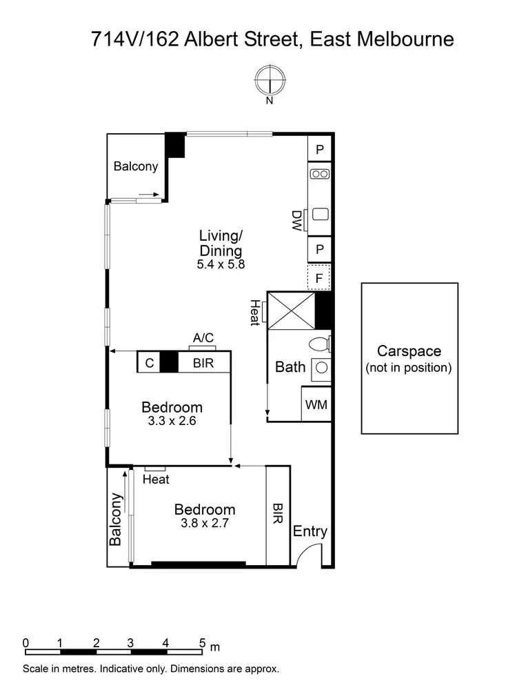 Floorplan of Homely apartment listing, 714V/162 Albert Street, East Melbourne VIC 3002