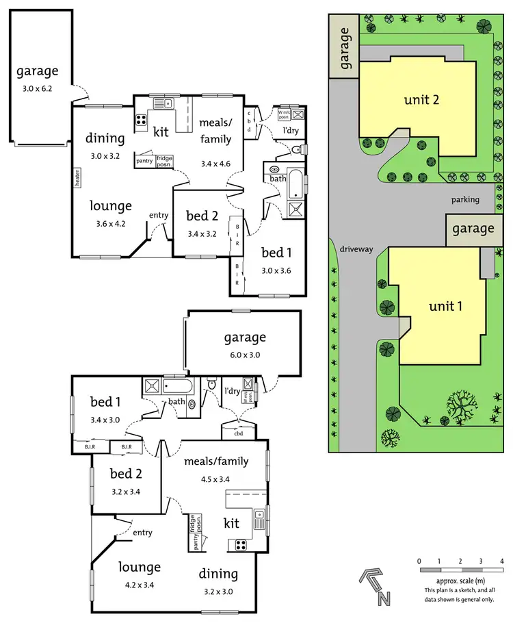 Floorplan of Homely unit listing, 1 & 2/47 Cheviot Avenue, Berwick VIC 3806