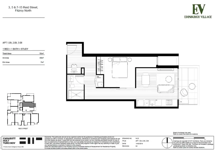 Floorplan of Homely apartment listing, 1.09/3-15 Reid  Street, Fitzroy North VIC 3068