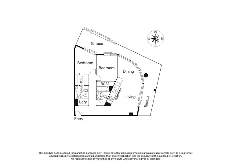Floorplan of Homely apartment listing, 527/539 St Kilda Road, Melbourne VIC 3004
