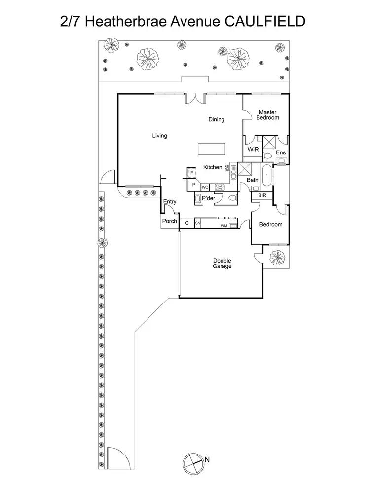 Floorplan of Homely unit listing, 2/7 Heatherbrae Avenue, Caulfield VIC 3162