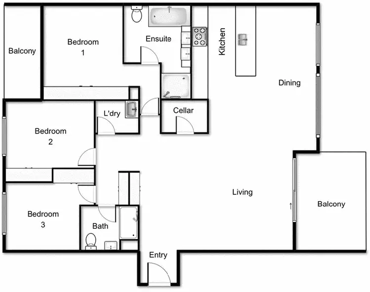 Floorplan of Homely apartment listing, 107/15 Coranderrk Street, Reid ACT 2612