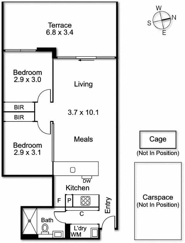 Floorplan of Homely apartment listing, 706/3 Yarra Street, South Yarra VIC 3141