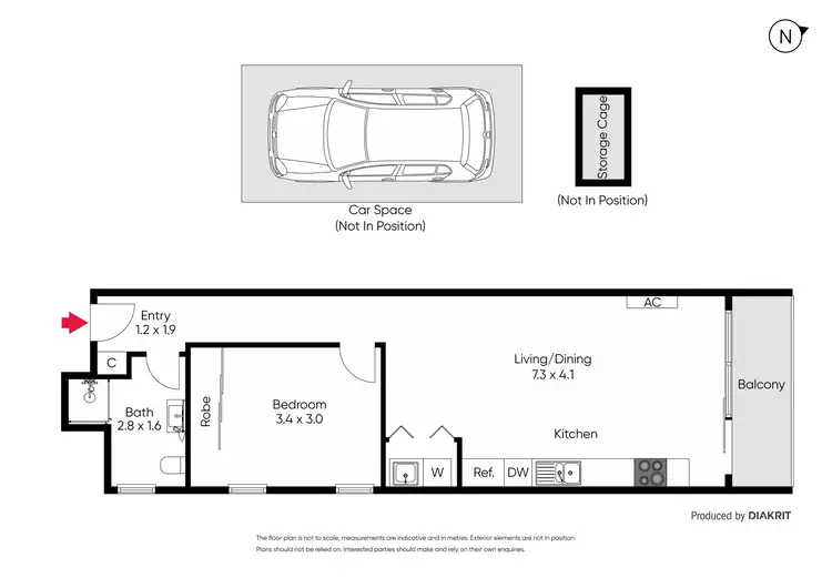 Floorplan of Homely apartment listing, 22/101 Leveson Street, North Melbourne VIC 3051