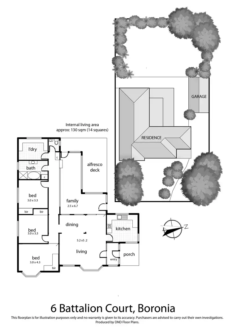 Floorplan of Homely house listing, 6 Battalion Court, Boronia VIC 3155