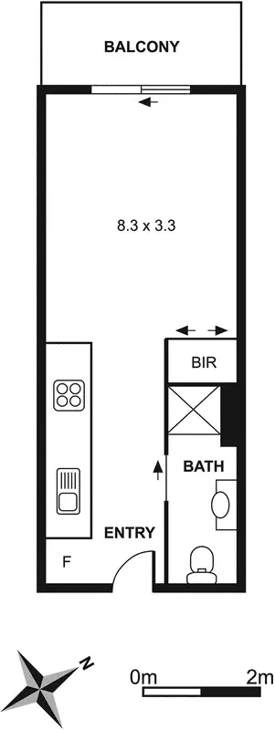 Floorplan of Homely studio listing, G13C/662 Blackburn Road, Notting Hill VIC 3168