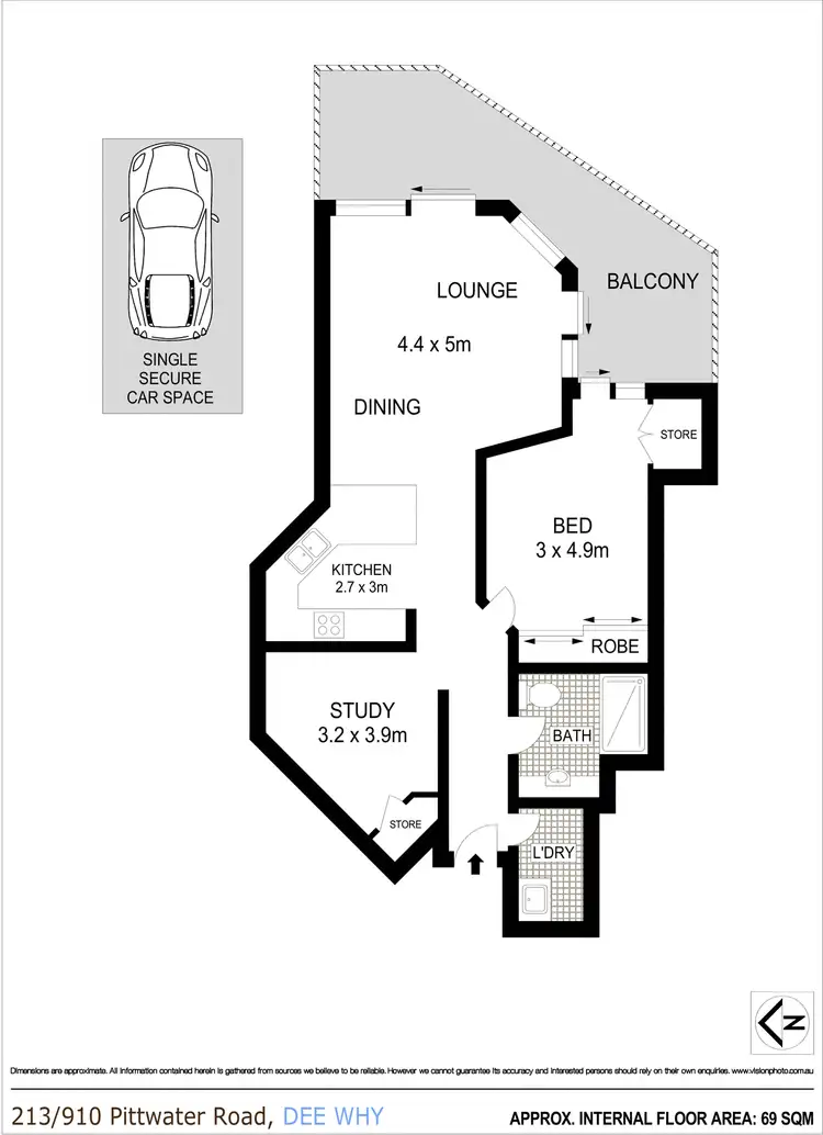 Floorplan of Homely apartment listing, 213/910 Pittwater Road, Dee Why NSW 2099