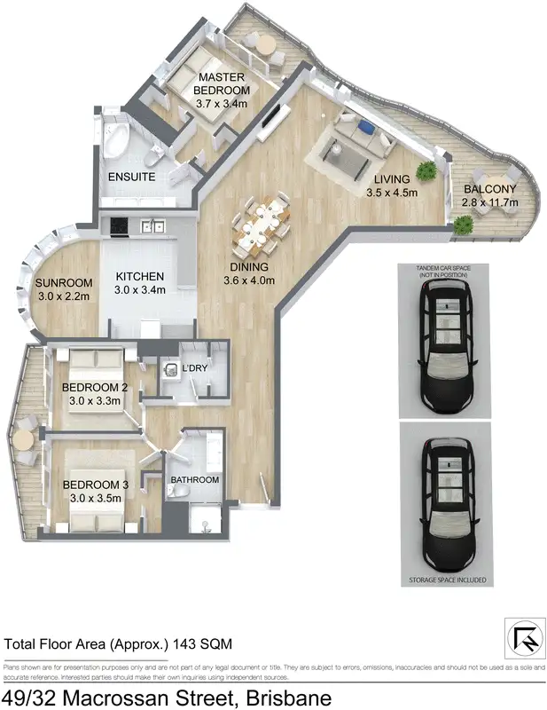Floorplan of Homely unit listing, 49/32 Macrossan Street, Brisbane QLD 4000
