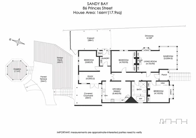 Floorplan of Homely house listing, 86 Princes Street, Sandy Bay TAS 7005