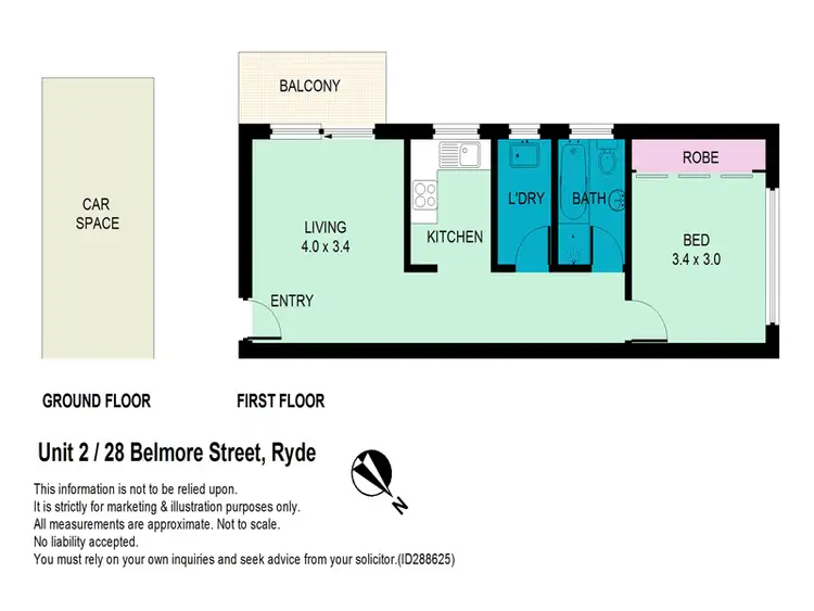 Floorplan of Homely unit listing, 2/28 Belmore Street, Ryde NSW 2112
