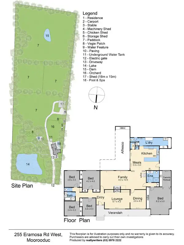 Floorplan of Homely house listing, 255 Eramosa Road West, Moorooduc VIC 3933
