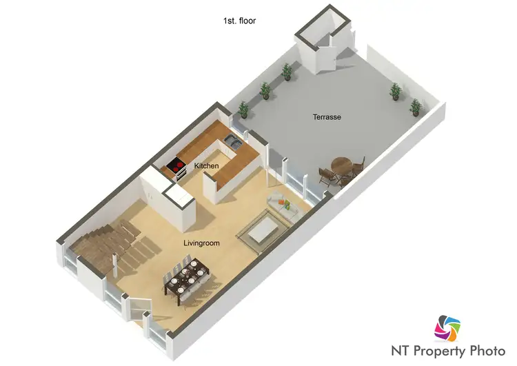 Floorplan of Homely townhouse listing, 3/68 Kurrajong Crescent, Nightcliff NT 810