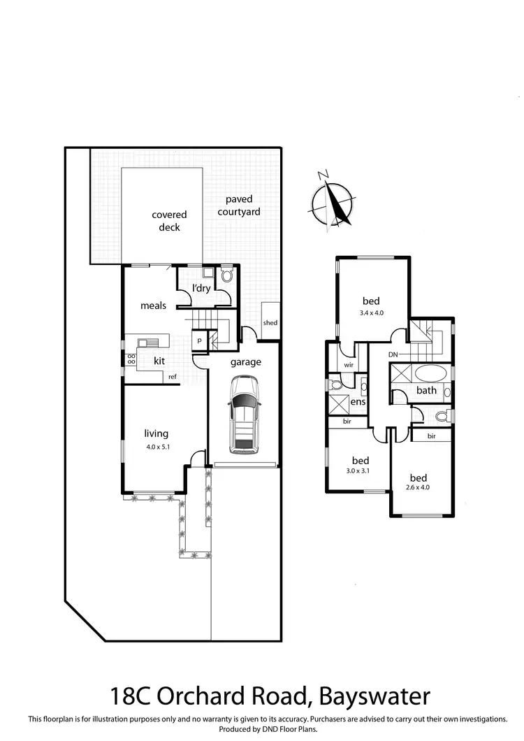 Floorplan of Homely townhouse listing, 18C Orchard Road, Bayswater VIC 3153