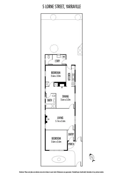 Floorplan of Homely house listing, 5 Lorne Street, Yarraville VIC 3013