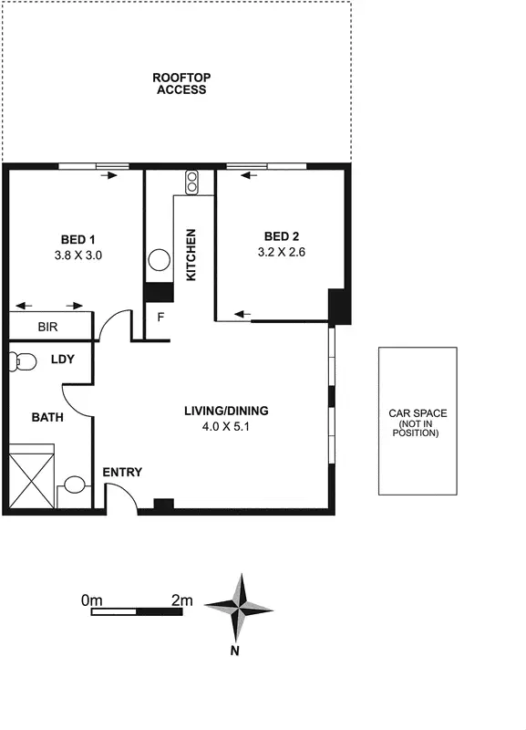 Floorplan of Homely apartment listing, 403/64 Wellington Street, St Kilda VIC 3182