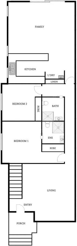 Floorplan of Homely townhouse listing, 1/3-5 Ulverstone Street, Lyons ACT 2606