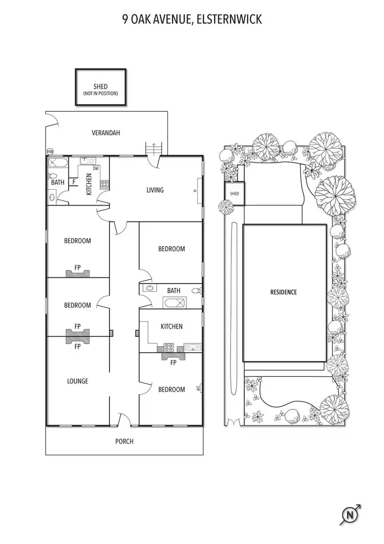 Floorplan of Homely house listing, 9 Oak Avenue, Elsternwick VIC 3185