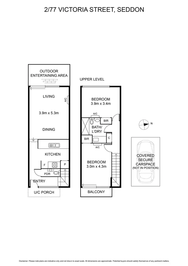 Floorplan of Homely apartment listing, 2/77 Victoria Street, Seddon VIC 3011