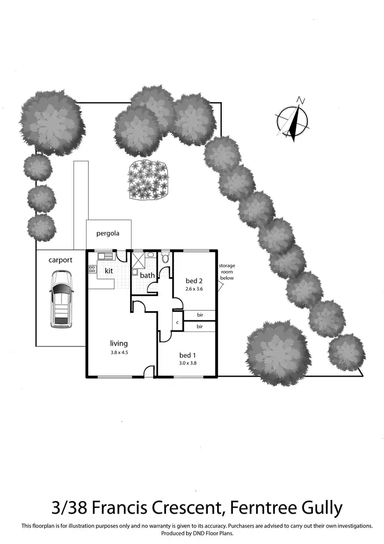 Floorplan of Homely unit listing, 3/38 Francis Crescent, Ferntree Gully VIC 3156