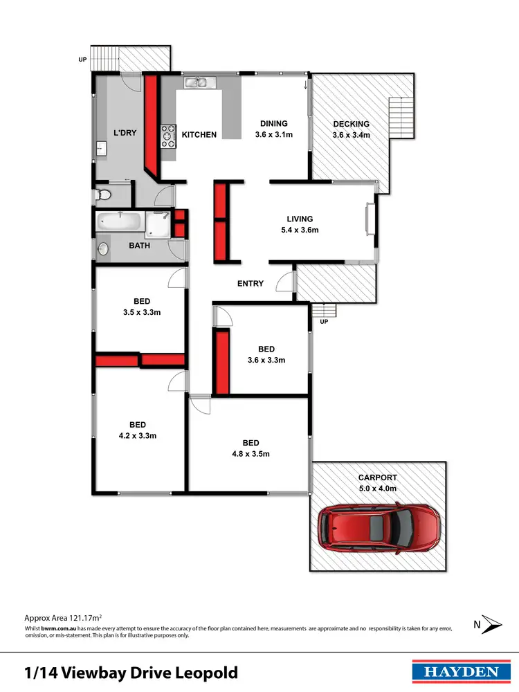 Floorplan of Homely house listing, 1/14 Viewbay Drive, Leopold VIC 3224