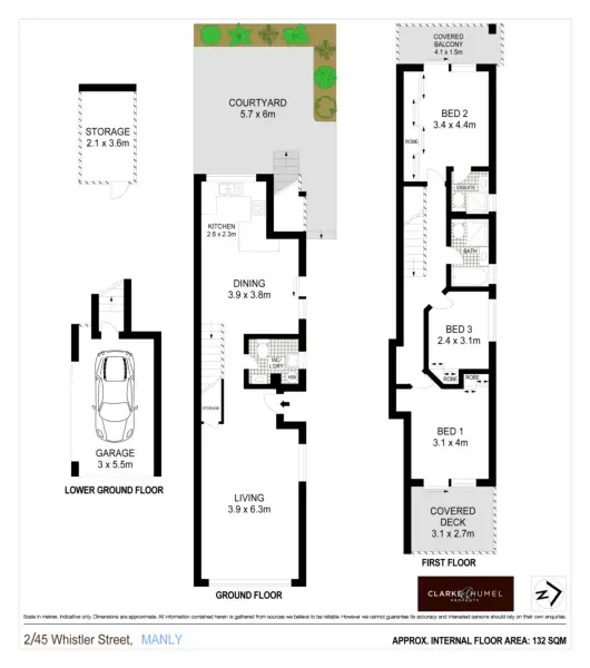 Floorplan of Homely apartment listing, 2/45 Whistler Street, Manly NSW 2095