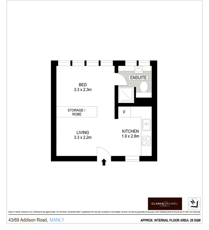 Floorplan of Homely apartment listing, 43/69 Addison Road, Manly NSW 2095