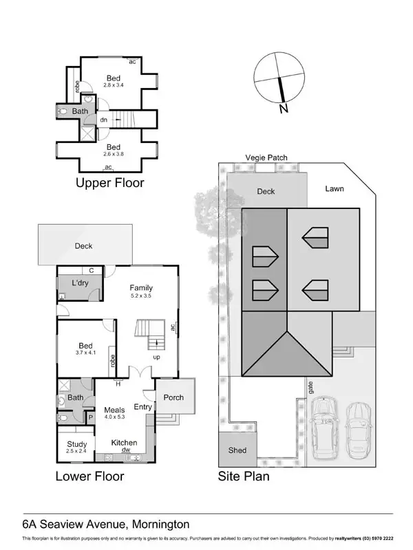 Floorplan of Homely house listing, 6A Seaview Avenue, Mornington VIC 3931
