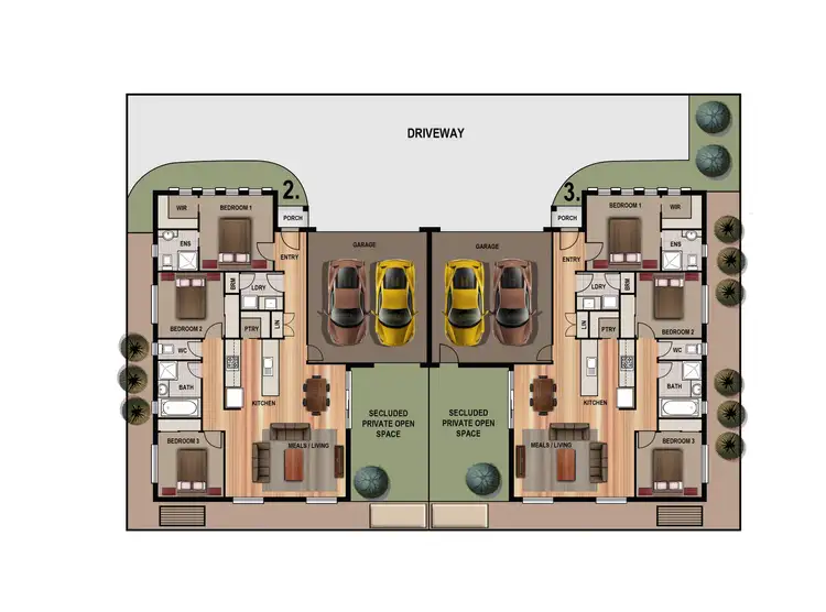 Floorplan of Homely townhouse listing, 2/24 Park Street, Wendouree VIC 3355