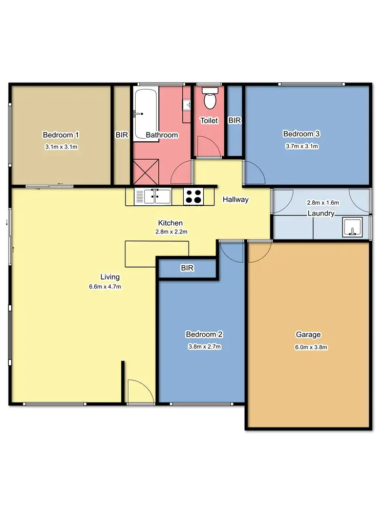 Floorplan of Homely townhouse listing, 11c Cecile Court, Ballarat East VIC 3350
