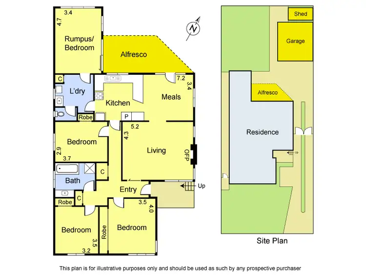 Floorplan of Homely house listing, 44 Yerrawa Drive, Watsonia VIC 3087
